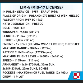 Lim-5 Polish 1959  575 Kl. 1:32 HC CWAir Force